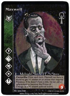 Maxwell Brujah Blood Shadowed Court V:TES VTES Vampire CCG