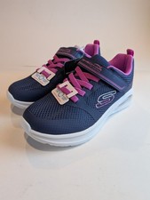 Skechers Kids Size 1 Skech Air Unstoppable Pace Shoes Navy Purple New