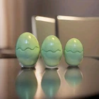 (3) vintage Jadeite Green Milk Glass Lidded Easter Eggs Candy Trinket Dishes