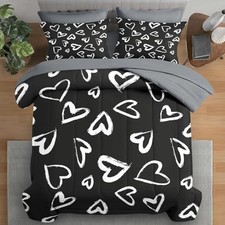 Comforter Set Size, Love Cute 7 Pcs Bedding for Kids and Full Cute Heart
