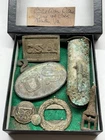 Civil War Relic Group Dug at Cold Harbor, Virginia – US Plate, CSA & GA Buckle
