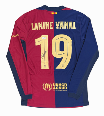 FC Barcelona Lamine Yamal Signed Soccer Jersey BAS Beckett