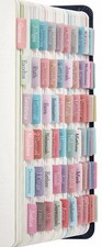 Cream Pastel Bible Tabs, Laminated Bible Tabs for Women and Girl, 90 Bible Ta...