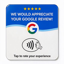 NFC Tap-to-Review Google Review RFID Card Counter Display 120mm x 120mm