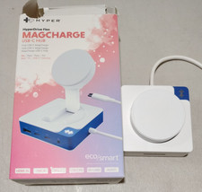 Hyper HyperDrive Flex MagCharge 5Port USB-C Hub with Phone Charger Blue OPEN BOX