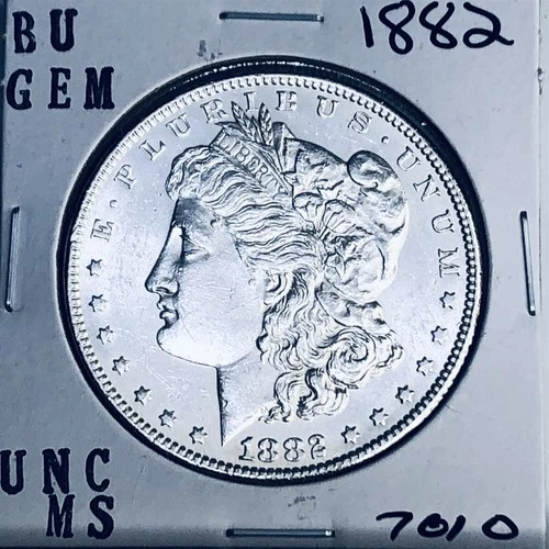 1882 BU GEM MORGAN SILVER DOLLAR UNC /MS+++ U.S. MINT RARE COIN 7010