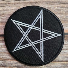 Pentagram Gothic Witchy Wiccan Star Goth Embroidered Iron on Patch