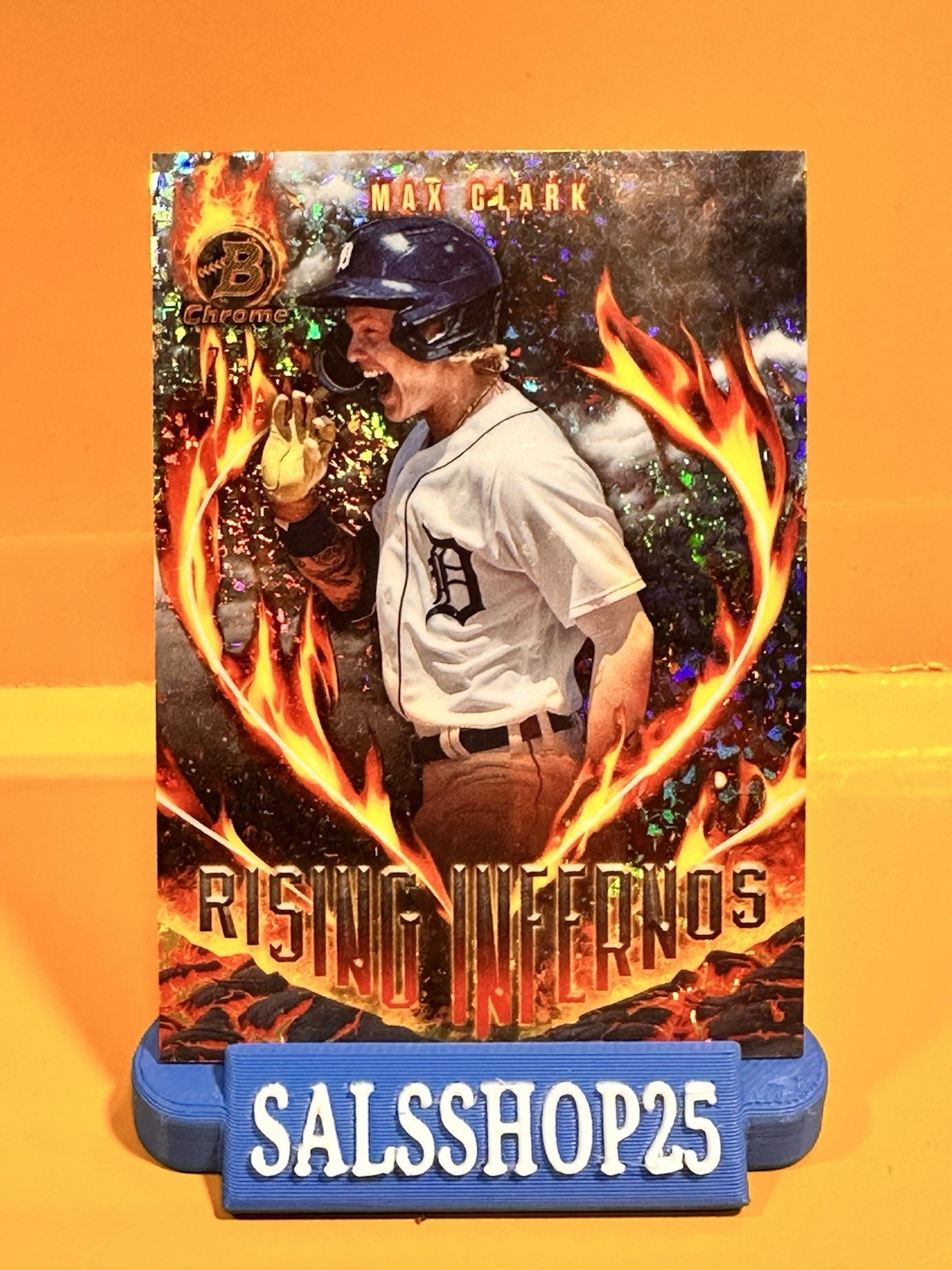 2024 Bowman - Rising Infernos Max Clark #RI-8 Mini-Diamond Refractor /150 (RC)