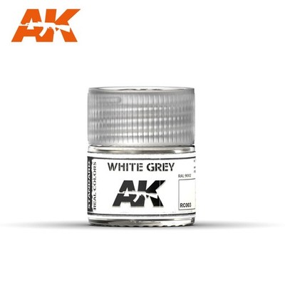 Real Color Paint - AK Interactive White Grey Acryllack 10 ml, glatte Oberfläche