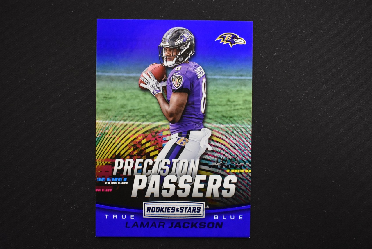 Lamar Jackson Panini Rookies & Stars Precision Passers #PP19 True Blue