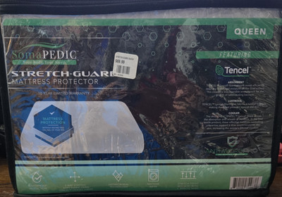 SomaPedic Stetch Guard Mattress Protector Antimicrobial Size Queen