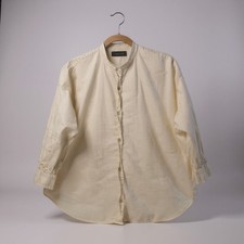 Everlane Womens Band Collar Button Up Shirt Cream Size 8