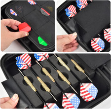 Dart Case Holds 12 Darts, Hard Shell Dart Carrying Case for Steel Soft Ti...