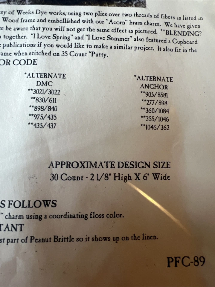 Cross Stitch KIT Homespun Elegance I Love Autumn Fall Harvest Halloween NEW — 第 3/4 张图片