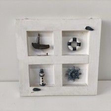 QUADRETTO QUADRO STILE MARINA FATTO A MONO ANNI 80 VINTAGE MISURE 23,5 X 23 C.