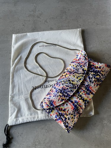 🖤LK Bennett🖤Floret Satin Multi Curved Envelope Clutch Bag 🖤 - Picture 10 of 11