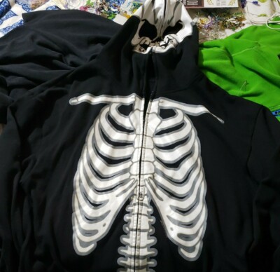 GWP Dead Serious Skeleton Full Zip Hoodie Sweatshirt Size 2XL | eBay
