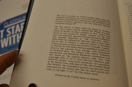 EASTON PRESS COLLECTOR'S EDITION MOBY DICK BY HERMAN MELVILLE LEATHER - Imagen 9 de 9