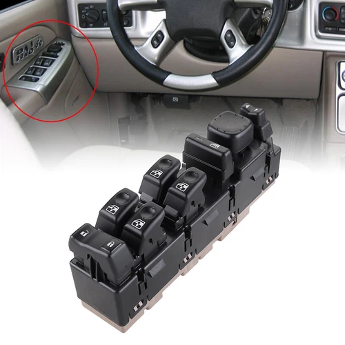For 03-07 Chevy Cadillac GMC Front Driver Left Side Power Window Switch 15883320 - Picture 9 of 12