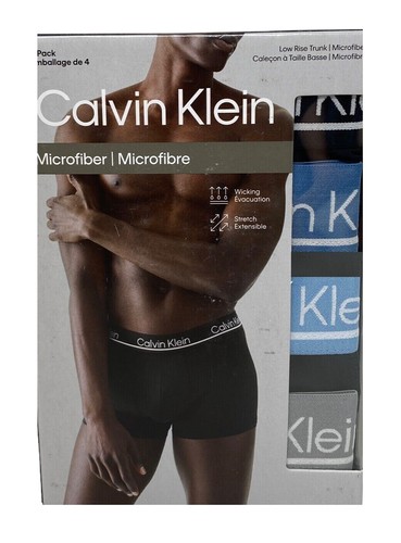 Calvin Klein NP2446O004 Microfiber 4-Pack Low Rise Trunk XL