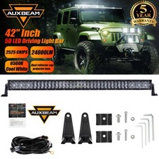 Auxbeam 42inch Straight 5d Led Driving Light Bar Work Off-road Lamp For Jeep 40