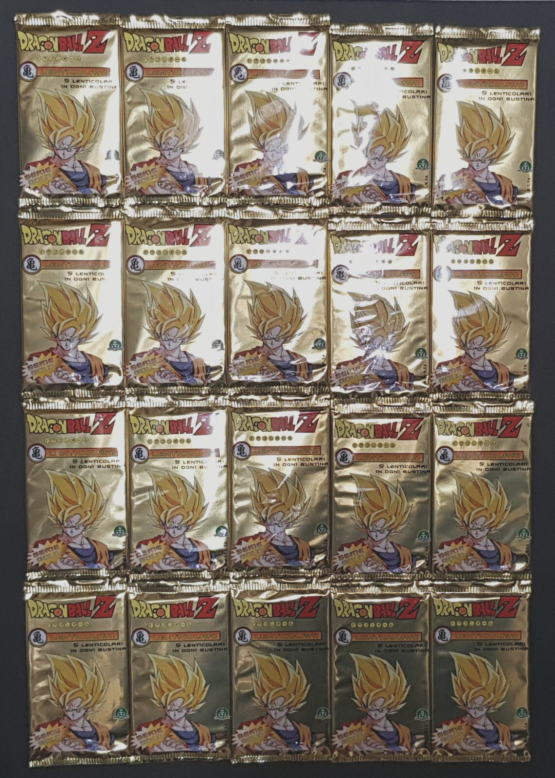 DRAGON BALL Z "20 Buste da 5 Cards DBZ GOLD"