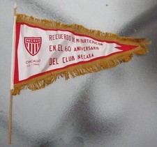 Del Club Necaxa Soccer Club 1986 60 aniversario participación banderín Chicago