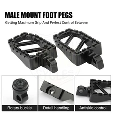 Pair Mini Foot Peg Footrests Pedal For Harley Dyna Sportster Touring Road Glide