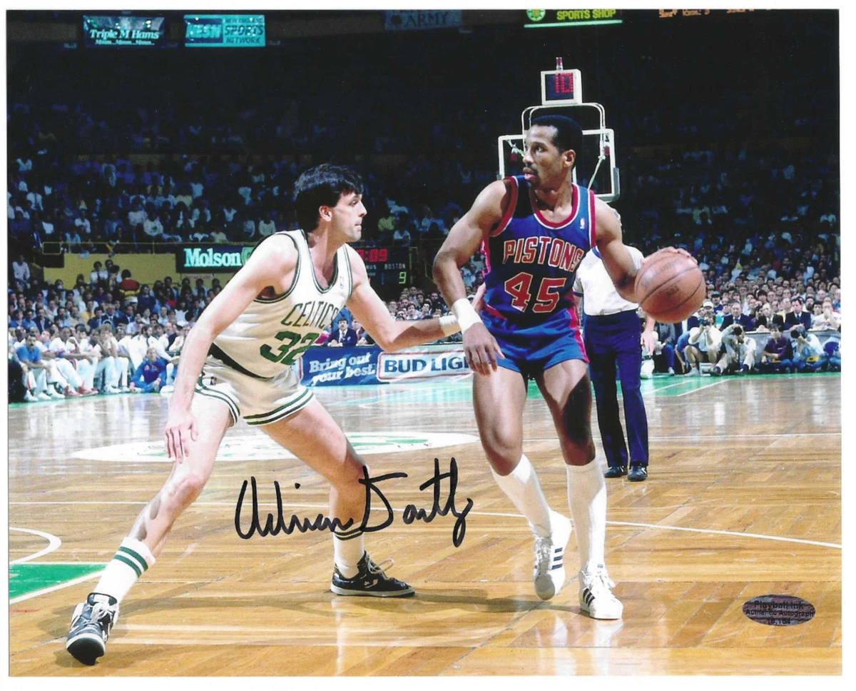 Pistons Adrian Dantley Signed 8x10 Basketball Photo PIH Jazz