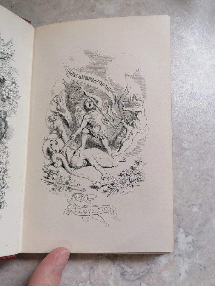 1846 CHARLES DICKENS - CHRISTMAS BOOK - THE BATTLE OF LIFE A LOVE STORY *1ST ED - Image 3 of 4