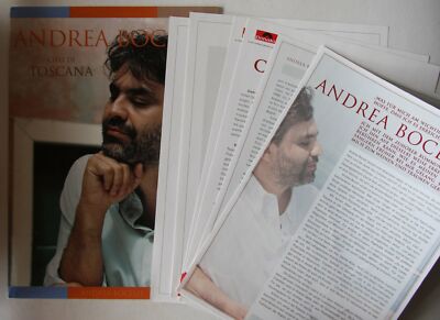 Andrea Bocelli Cieli Di Toscana Ger Presskit 2001 Rare Folder + Inserts