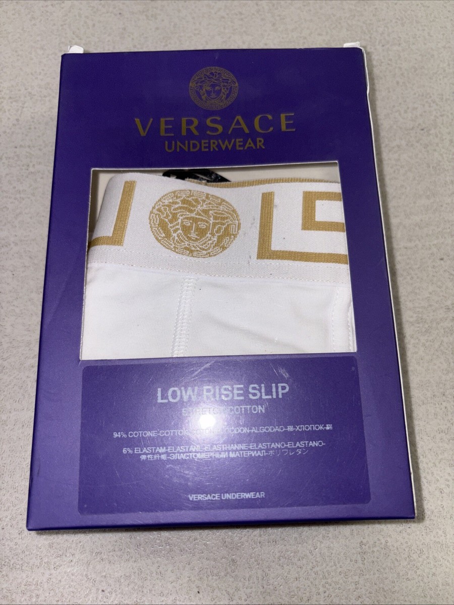 Versace Greca Iconic low rise brief slip White Men's Size 8 (US Versace Greca Iconic low rise brief slip White Men's Size 8 (US