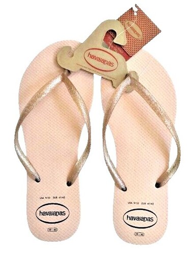 Havaianas Women's Slim Animals Slip On Sandals, Sand Gray/Golden