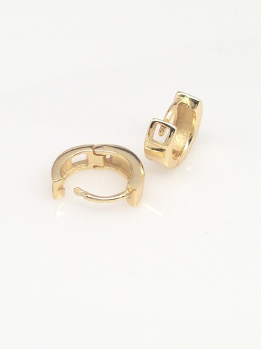 925 Sterling Silver Tiny Small Huggie Hoop Earrings Plain 9mm/6.6 x3mm Men Women - Picture 8 of 29