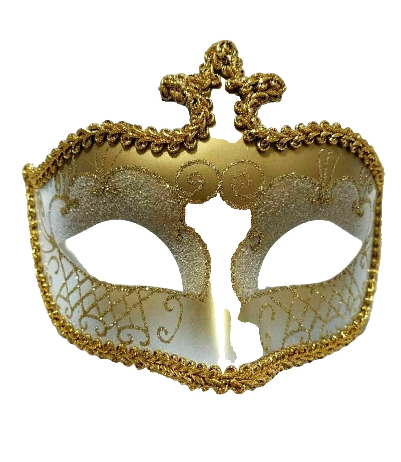White Plastic Venetian Costume Masks & Eye Masks
