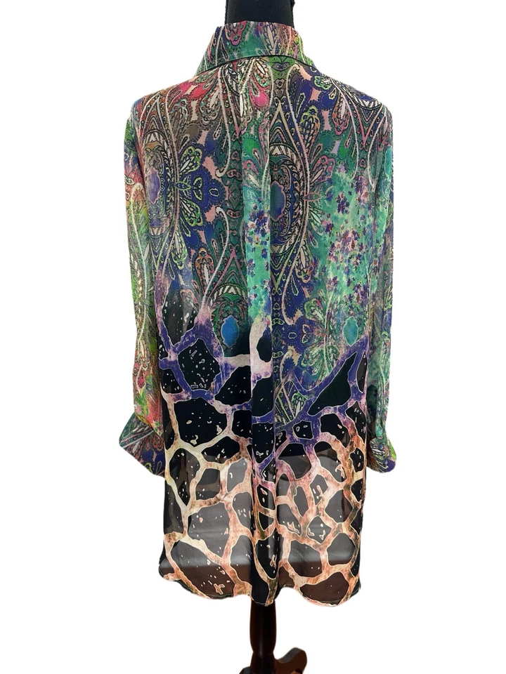 Mesmerize винтажный Женщина SZ Med чистый ремесленник детали туника богемное импорт ткани - Изображение 2 из 4