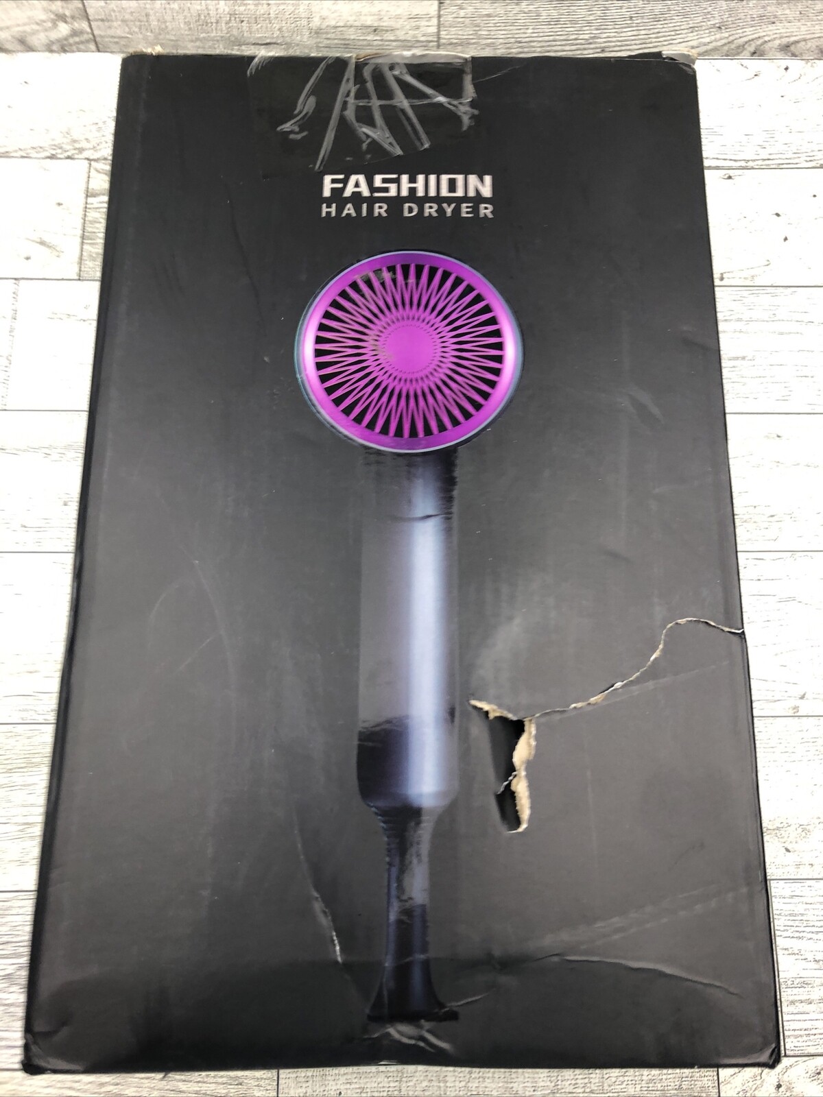 Fashion Hair Dryer w/ Accessories 2 Settings Foldable Grey 1800W