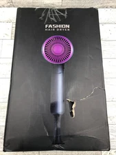 Fashion Hair Dryer w/ Accessories 2 Settings Foldable Grey 1800W