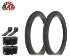 ALTALINE Bicycle TIRES 18" x 1.75" BLACK COMP III STYLE (2) TIRES, TUBES & STRIP
