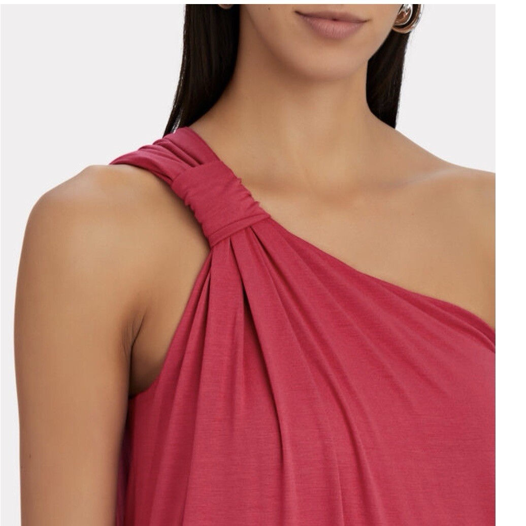 enza costa pink dress Enza Costa Cotton Bandeau Dress in Cherry Blossom