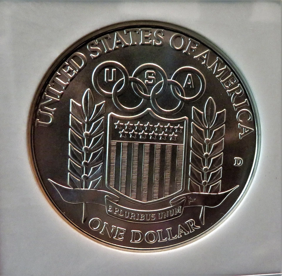 1992 D Olympics $1 Silver ngc MS69 - Image 2 of 2