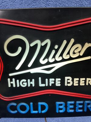Miller High Life ネオン看板 ビールバケツ型 約30cm Miller High Life ネオン看板 ビールバケツ型 約30cm Miller