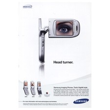 2004 Samsung Imaging Phones: Head Turner Vintage Print Ad