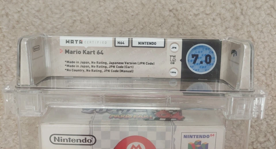 WATA CERTIFIED GRADED 7.0 Japanese N64 Nintendo Mario Kart 64 New 1996 - Image 4 of 4