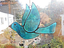Fensterbild Handarbeit "Fliegender Vogel" Sonnenfänger in Tiffany-Technik