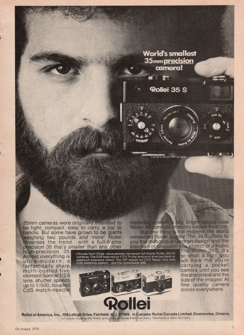 Rollei - 35 S Camera - Original Magazine Ad - 1976 | eBay Rollei - 35 S Camera - Original Magazine Ad - 1976 | eBay