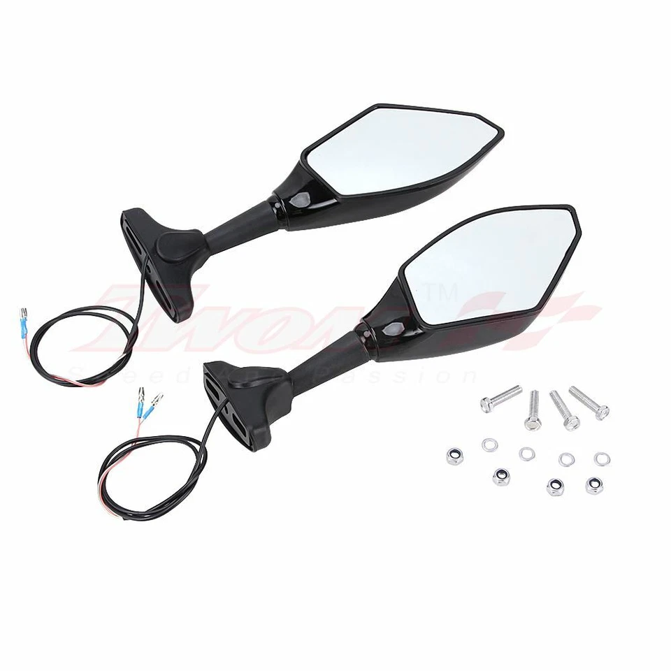 Espejos retrovisores laterales intermitentes LED intermitentes para motocicleta Honda Yamaha Foto 4 de 4