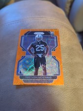 2021 Panini Prizm Football Trevon Moehrig Orange Lazer Rookie Prizm Raiders #393