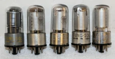5- Vintage Used Tung-Sol 6SK7/GT Mesh Vacuum Tubes ~ Test VG on Sencore 