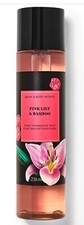 Bath  Body Works Pink Lily  Bamboo Fine Fragrance Body Mist Spray 8.oz